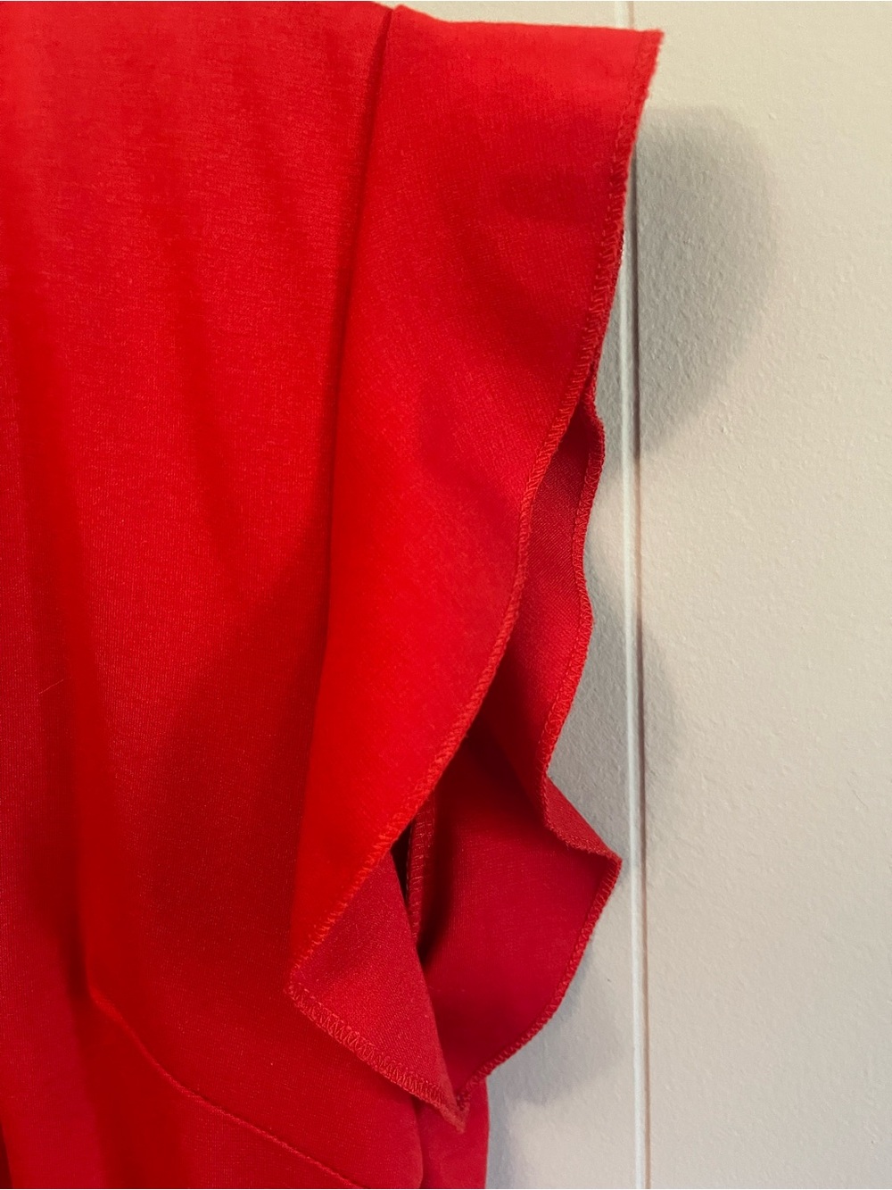 Miusol Red Ruffle-Trim Midi Dress - Picture 5 of 11